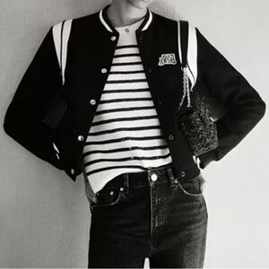 Maje Berry Varsity Jacket - Size 4